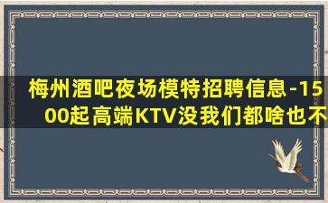 梅州酒吧夜场模特招聘信息-1500起高端KTV没我们都啥也不
